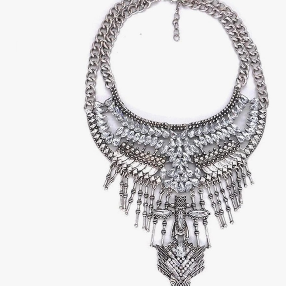 Silver Statement Necklace - Picture 2 of 4